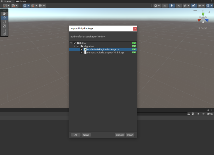 Import Unity Package
