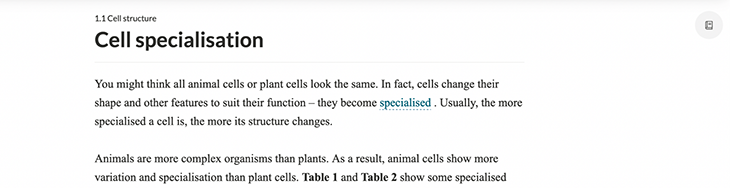 The Kognity glossary