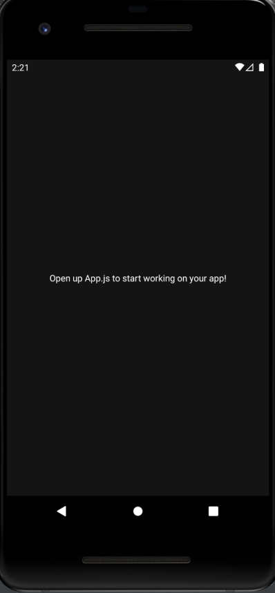 Opening Screen With Black Background Android