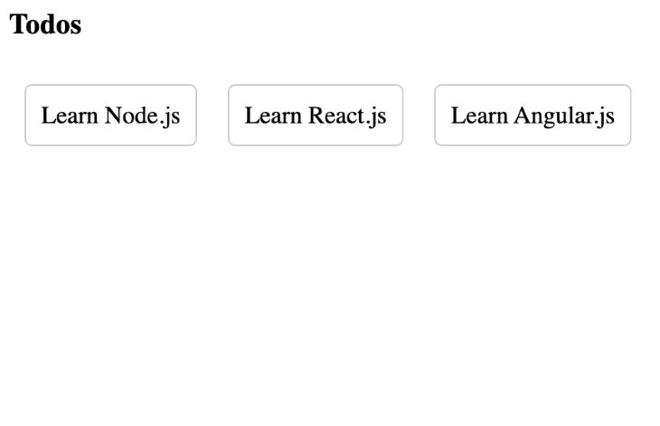 Todos List to Learn Node, React, and Angular