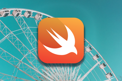 Swift Logo With Rollercoaster in Background