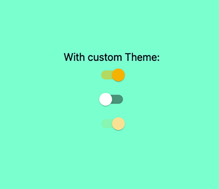 Our Next.js + MUI component with a custom theme