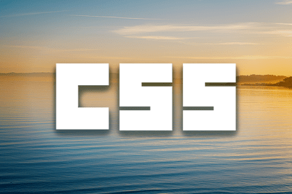 CSS Logo Over Lake Background