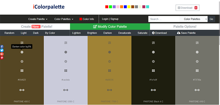 Icolorpalette Palette Generator