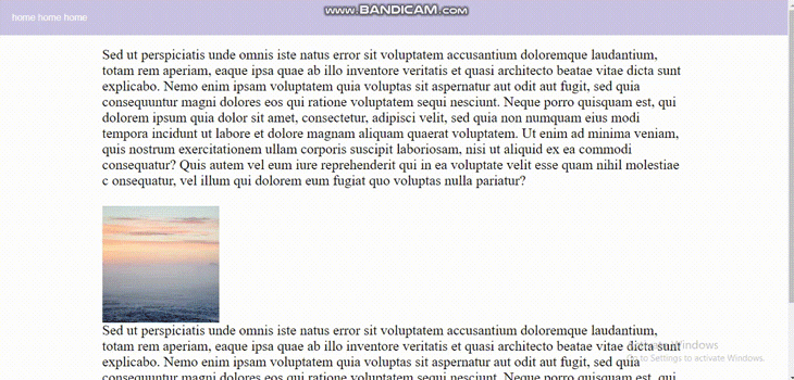 Sample Blog With Navbar Overlapped By Scroll Bar On Right Side