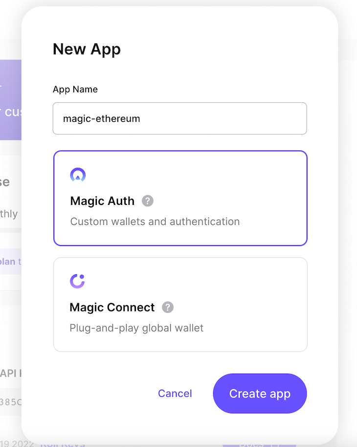 New App On Magic Dashboard