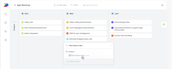 Productboard Product Roadmap Tool Example
