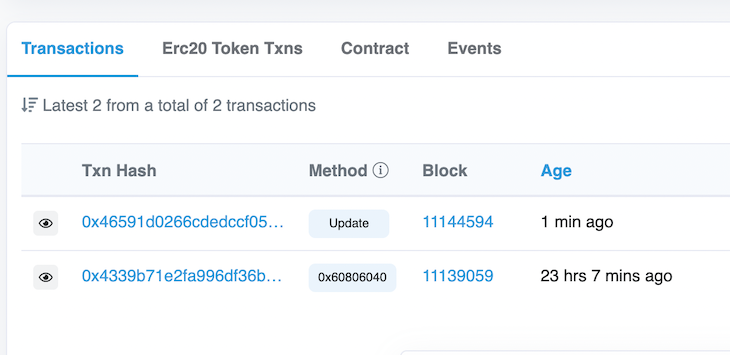 Rinkeby Transaction