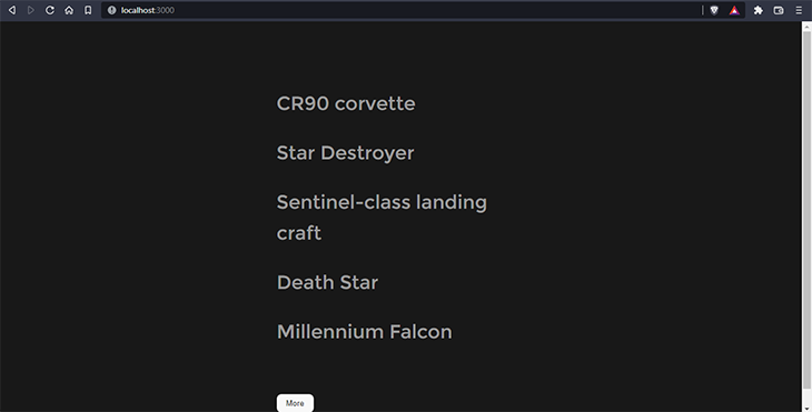 Static List Of Starships