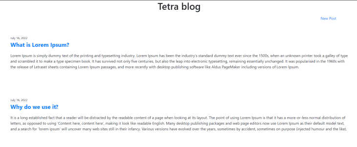 Tetra blog