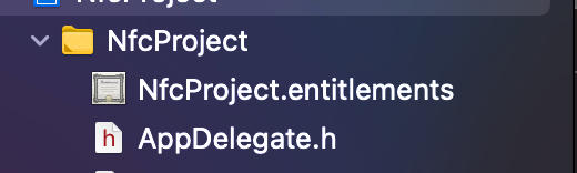 Xcode Entitlements Folder