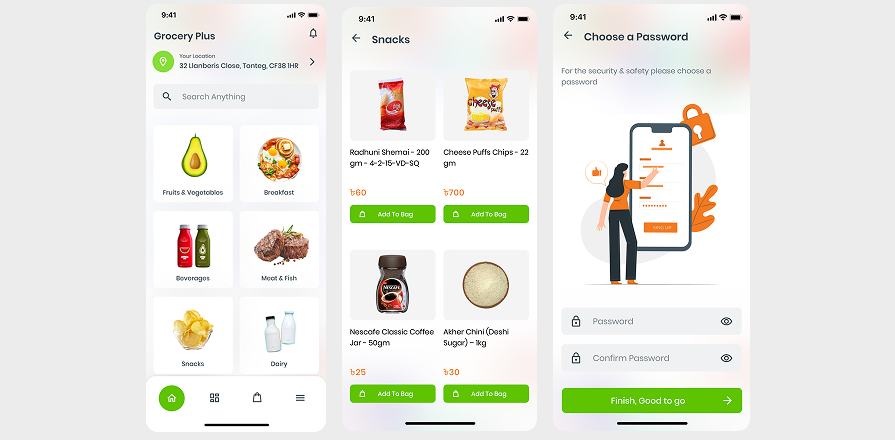 Grocery Plus Interface