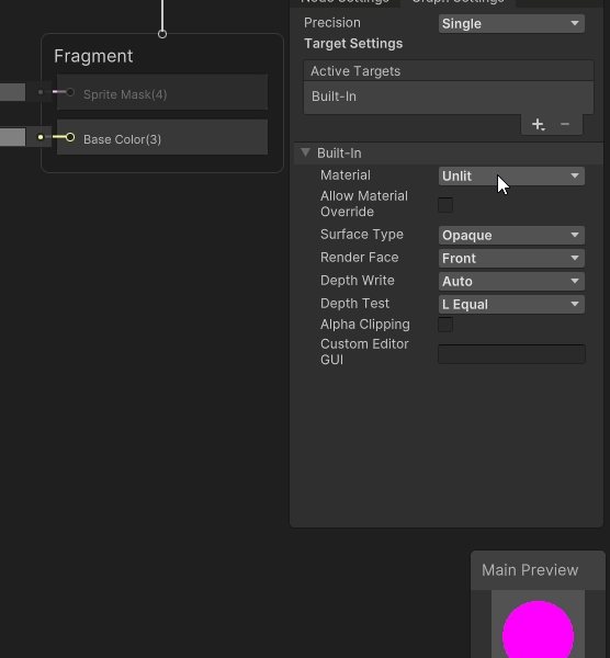 Add Material Setting
