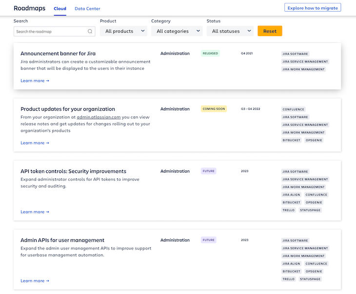 Agile Roadmap Example From Atlassian