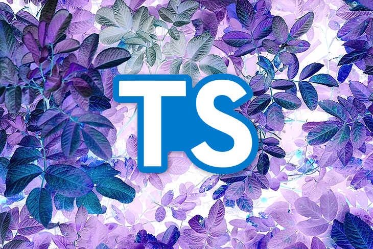 TypeScript Logo Purple Blue Background