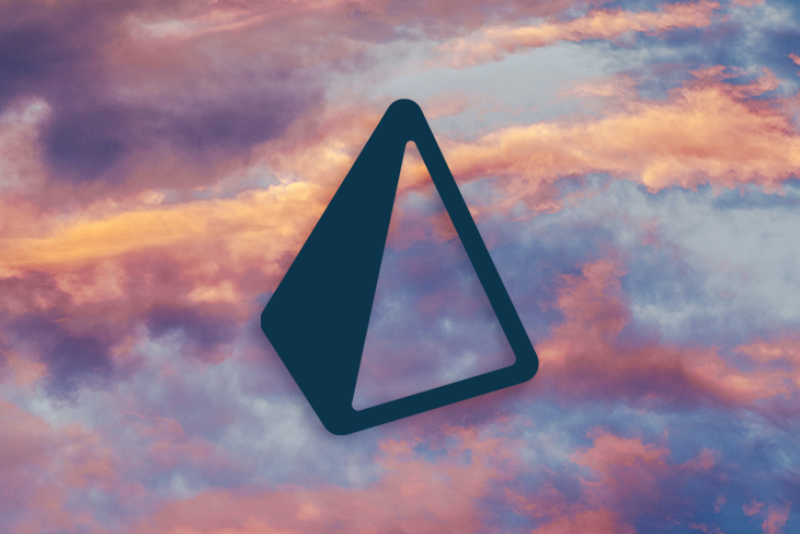 Prisma Logo Over Cloudy Sky