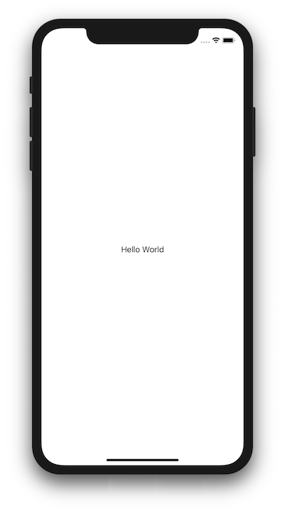 Demo App Shown On Iphone Template With White Background And Black Hello World Text