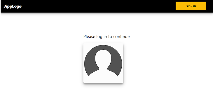 Web App Page Showing Dummy User Profile Image And Login Instruction Text When User Is Not Logged In