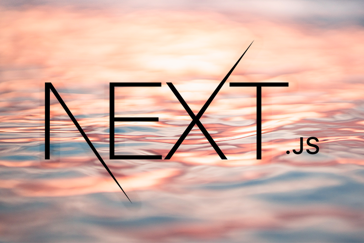Next.JS Logo Over Sunset Water
