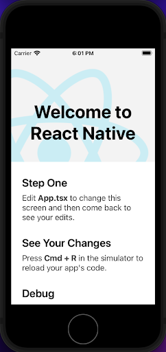 Steps in React Native app