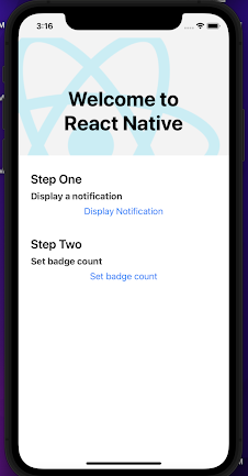 Setting a badge count in the React Native app