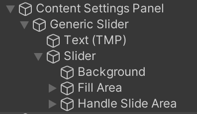 Slider Hierarchy