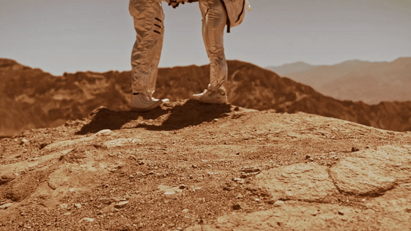 Two People In Space Video Gif