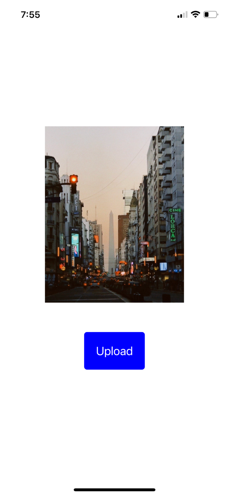 Upload Button with Photo
