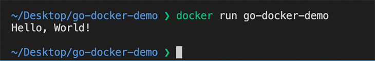 Verify that the code runs as expected inside the Docker container