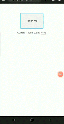 GIF of a Basic Touch Event in Vue.js
