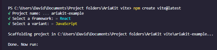Command Prompt To Add Ariakit