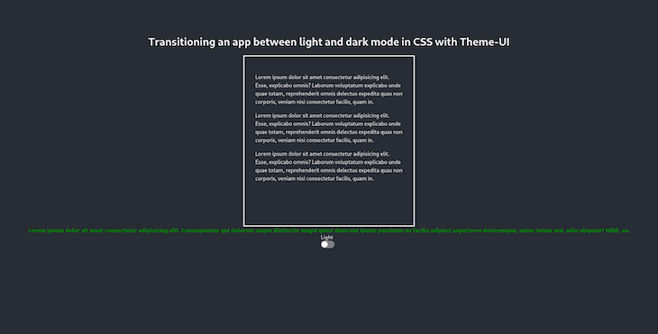 Dark mode