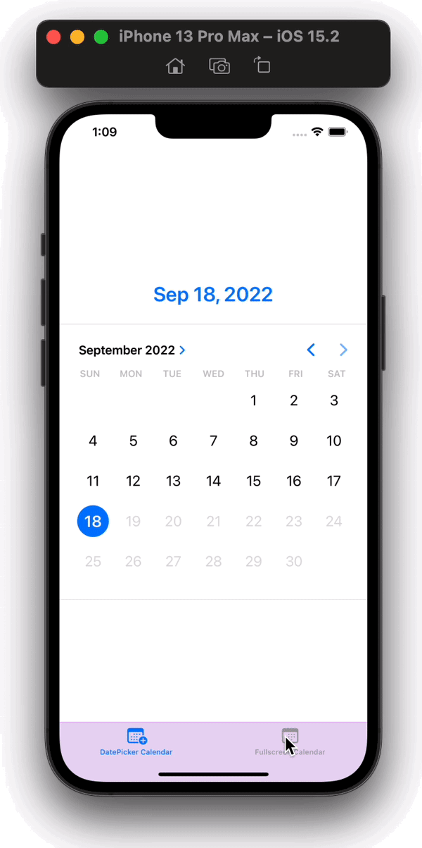 Displaying Calender View Fs Calendar