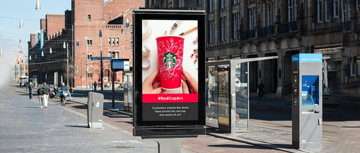 Example Of Digital Out-Of-Home Advertising From Starbucks