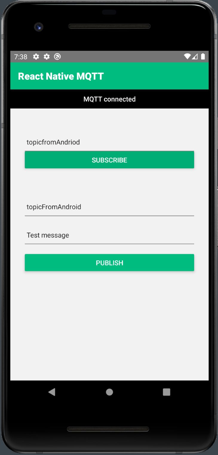 MQTT Connected to Android