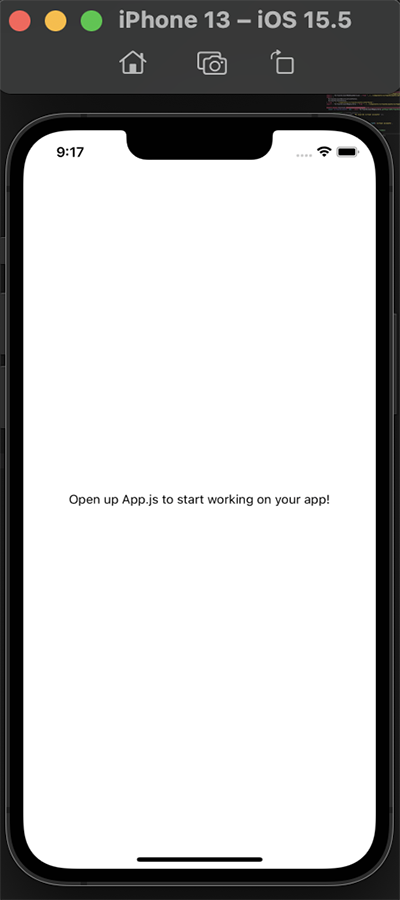 Starting UI Screen Open App.js To Get Started On Your App