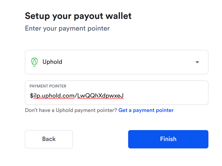 Setup Your Payout Wallet