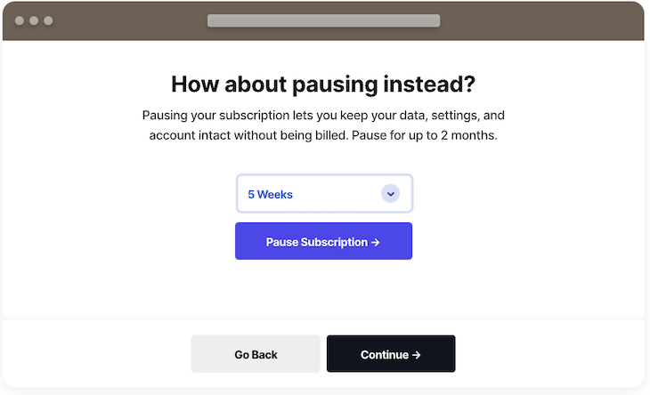 Subscription Pause Example