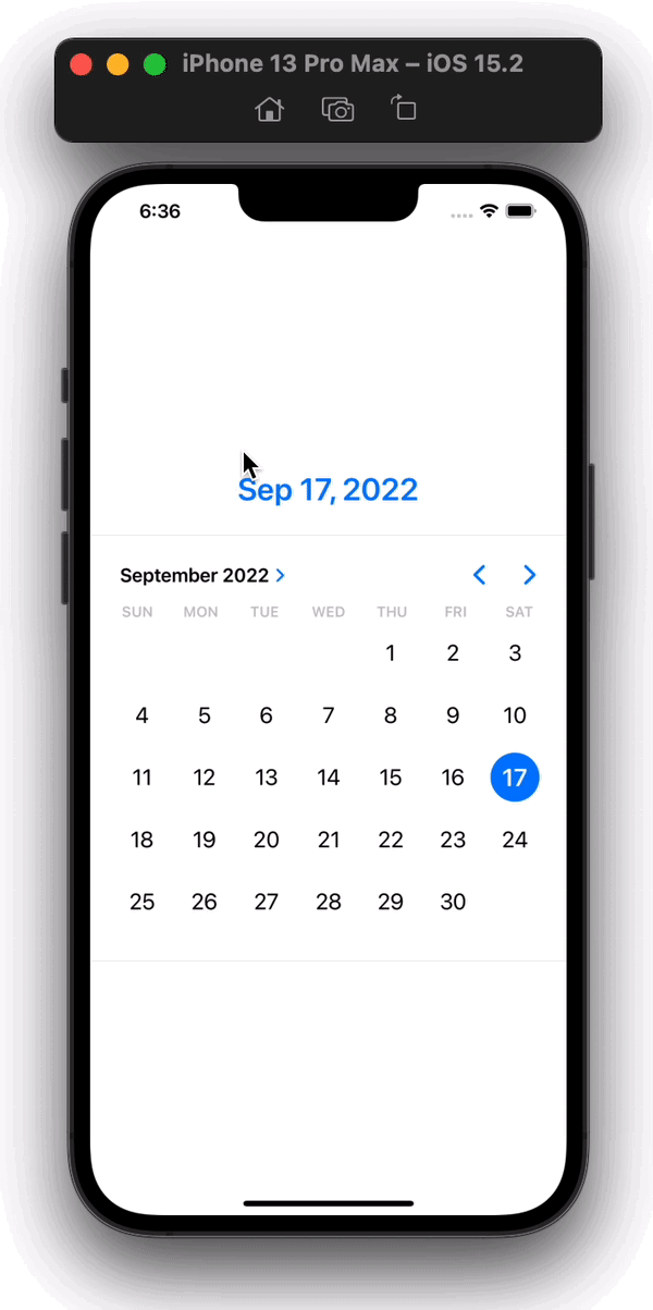 Swift UI Calendar Application Final