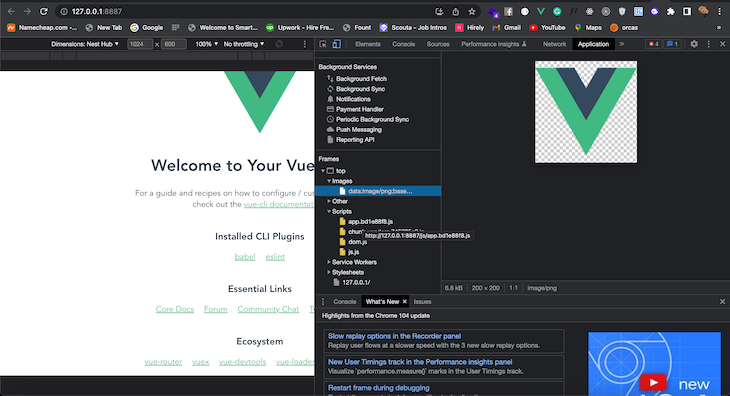 Vue Static Assets Precached