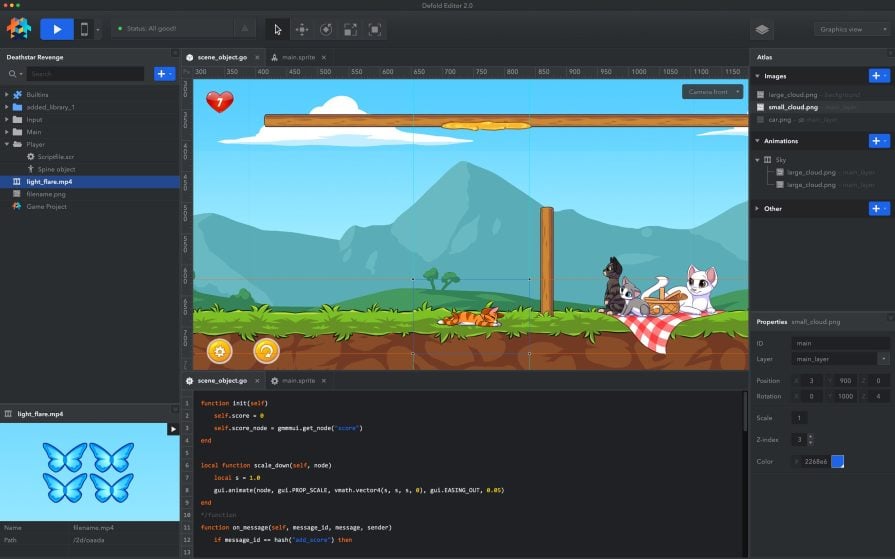 defold editor preview