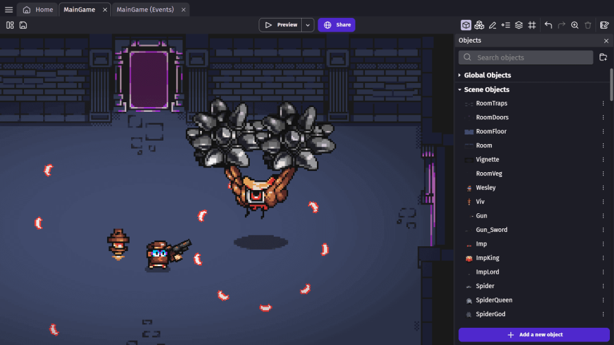 gdevelop editor preview