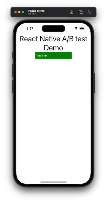 A/B Testing Example Using Optimizely: Demo React Native App