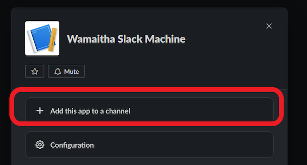 Add The App To A Channel