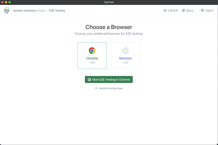 Browser For E2E Testing