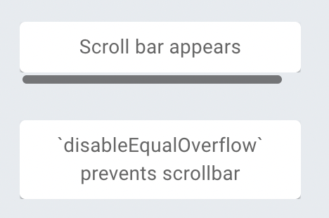 Disable Equal Overflow Avoid Horizontal Scrollbar