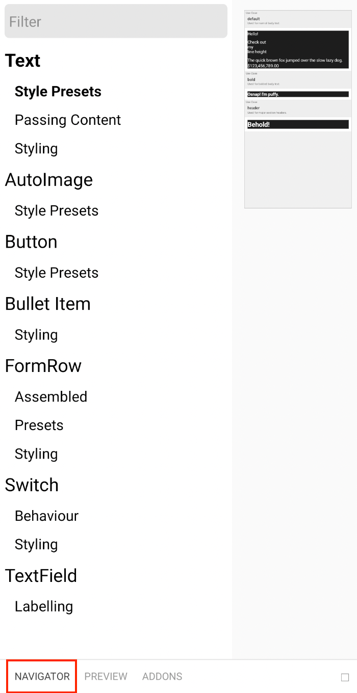 Filter Components