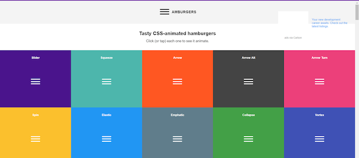 Hamburgers CSS Library