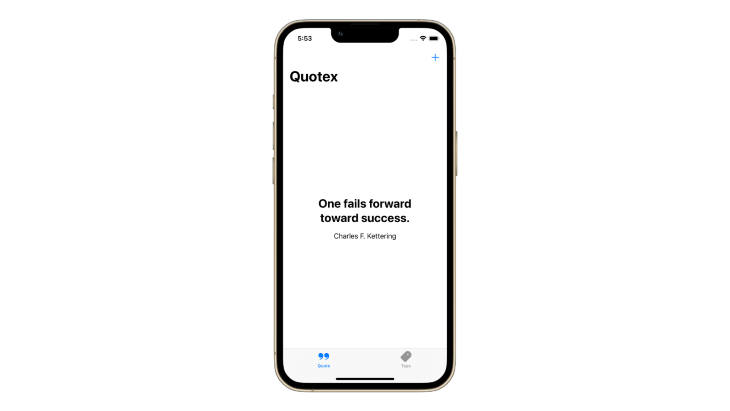 Sample SwiftUI Project Named Quotex