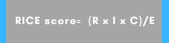 RICE Score Formula